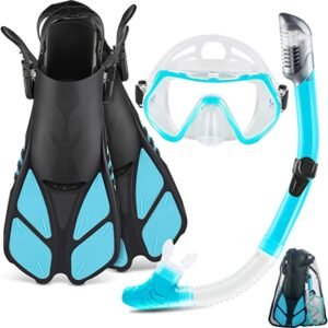 ZEEPORTE Mask Fin Snorkel Set with Adult Snorkeling Gear |Paradise Island Hurghada